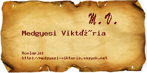 Medgyesi Viktória névjegykártya